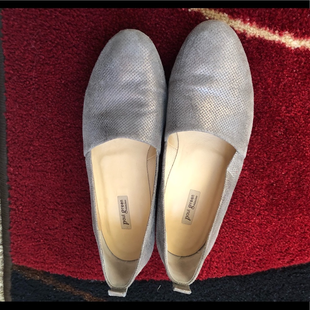 Paul Green metallic flats - like new!